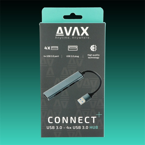 AVAX USB HUB HB600 USB-A 4xUSB3.0