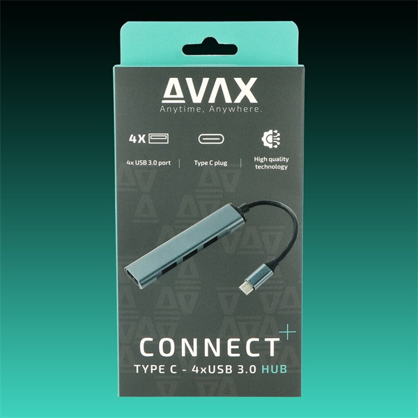 AVAX USB HUB HB601 USB-C 4xUSB3.0