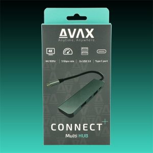 AVAX USB HUB USB-C 5in1 2xUSB3.0, USB-C, HDMI, 100W