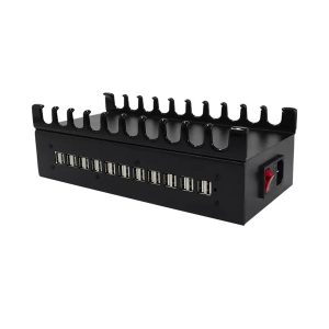 BLACKBIRD Hálózati Töltő 24xUSB 300W eszköztartóval, Fekete