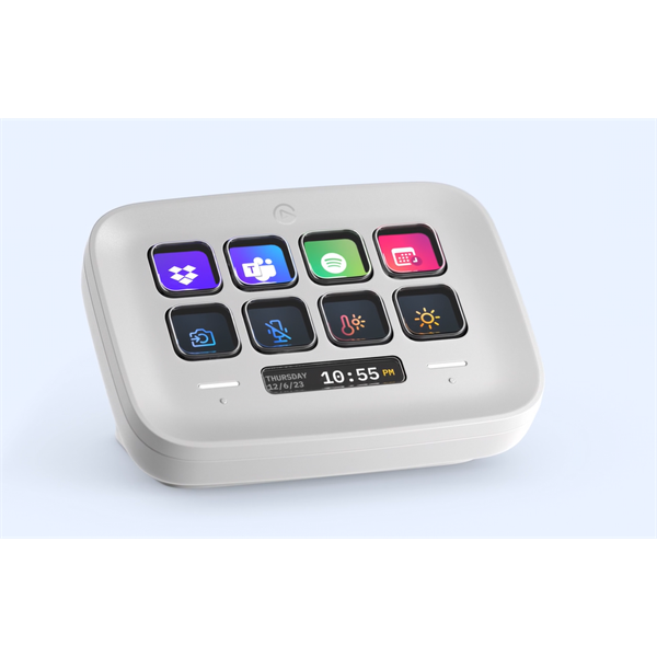 CORSAIR ELGATO STREAM DECK NEO, 8 Testreszabható LCD Billentyű, Testreszabható Infobar, LCD Érintőpanel, fehér