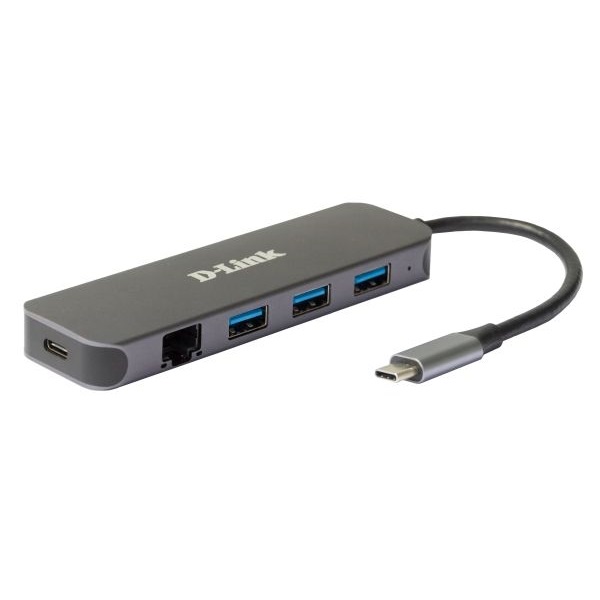 D-LINK USB-C HUB 3xUSB + 1xUSB-C +1xLAN, DUB-2334