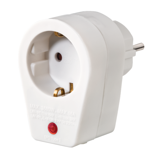 HAMA 223323, FIP HÁLÓZATI TÚLFESZÜLTSÉG VÉDŐ ADAPTER, FEHÉR