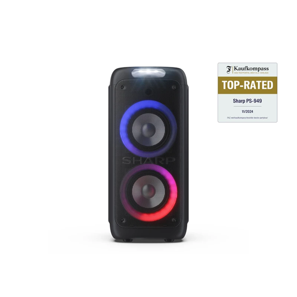 SHARP PS-949 hordozható Party hangszóró, USB/AUX