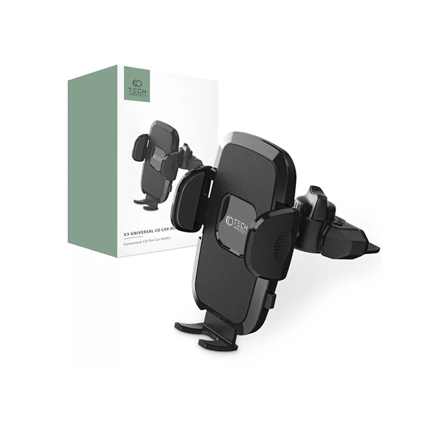 TECH-PROTECT UNIVERZÁLIS CD-LEJÁTSZÓBA ILLESZHETŐ PDA/GSM AUTÓS TARTÓ - UNIVERSAL CD CAR MOUNT V3 - FEKETE