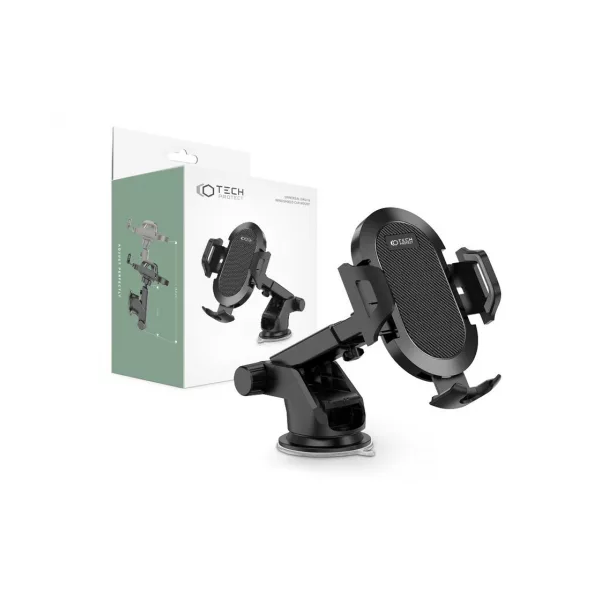 TECH-PROTECT UNIVERZÁLIS MŰSZERFALRA/SZÉLVÉDŐRE HELYEZHETŐ PDA/GSM AUTÓS TARTÓ - FEKETE