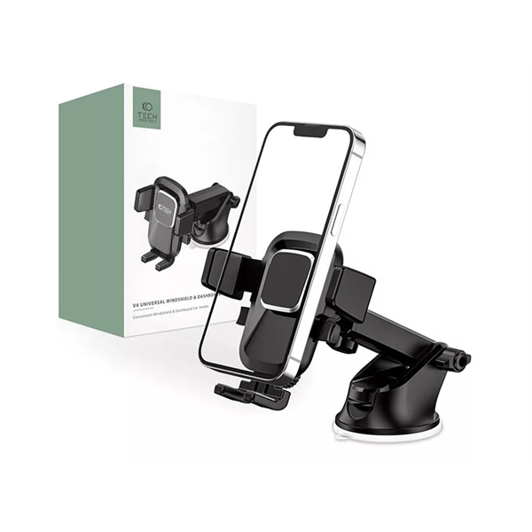 TECH-PROTEC UNIVERZÁLIS MŰSZERFALRA/SZÉLVÉDŐRE HELYEZHETŐ PDA/GSM AUTÓS TARTÓ - FEKETE