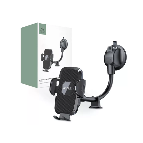 TECH-PROTECT UNIVERZÁLIS MŰSZERFALRA/SZÉLVÉDŐRE HELYEZHETŐ PDA/GSM AUTÓS TARTÓ - FEKETE