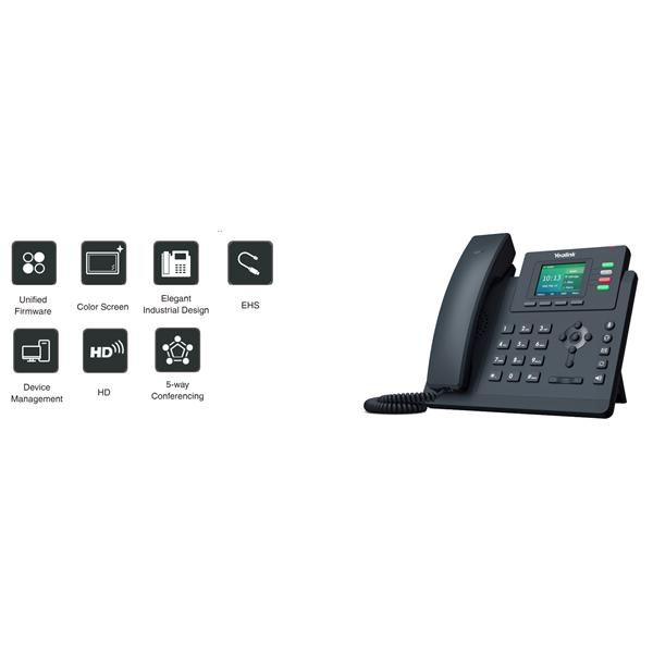 YEALINK Telefon - SIP-T33G VoIP 5 vonalas
