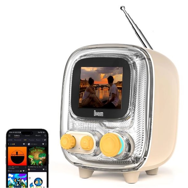DIVOOM Hangszóró, fotóalbum és dalszöveg hangszóró, TIIVOO-2, fehér