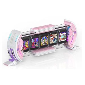DIVOOM Times Gate, Cyberpunk Digitális LCD kijelző, rózsaszín