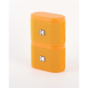 KODAK Soundbrix hordozható hangfal, összekapcsolható, moduláris, 2db, narancs