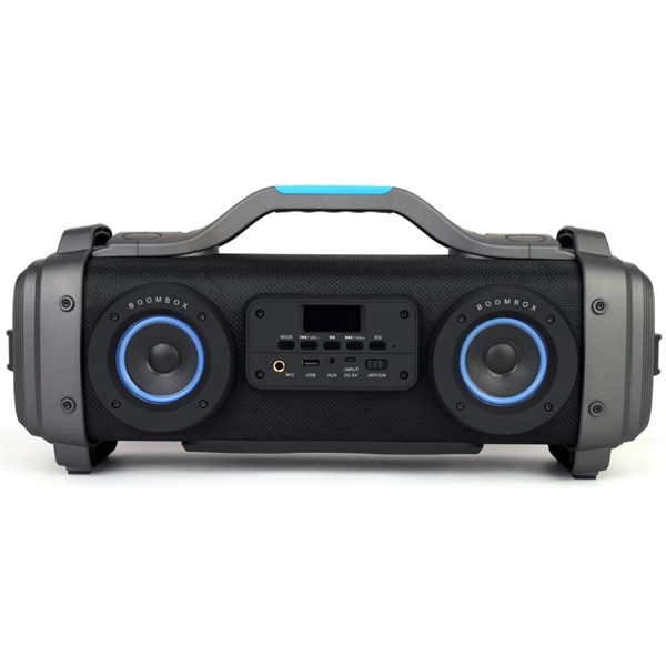 PLATINET Hangszóró boombox 51W, bluetooth, LCD kijelzővel,  LED világítással, USB, AUX, FM rádió, fekete