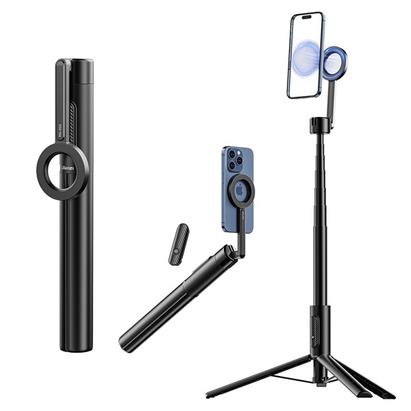 ULANZI Magnetic Selfie Stick Max állvány, 164 cm selfie állvány, Magsafe telefon adapter, bluetooth