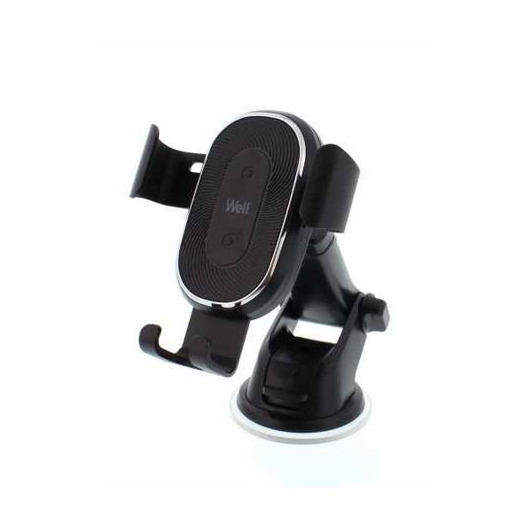 WELL Autós mobiltelefon tartó, vezeték nélküli töltés -PILOT