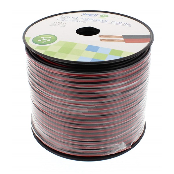 WELL Hangszóró kábel, audio kábel, 2x1,50, 100m