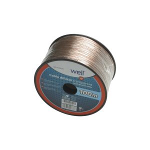 WELL Hangszóró kábel, audio kábel, 2x0,50, 100m, átlátszó