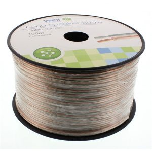 WELL Hangszóró kábel, audio kábel, 2x0,75, 100m, átlátszó