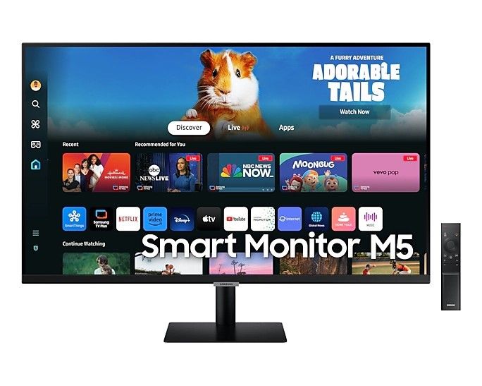SAMSUNG SMART VA monitor 27" M5, 1920x1080, 16:9, 250cd/m2, 4ms, 2xHDMI/2xUSB/WiFi/Bluetooth, hangszóró
