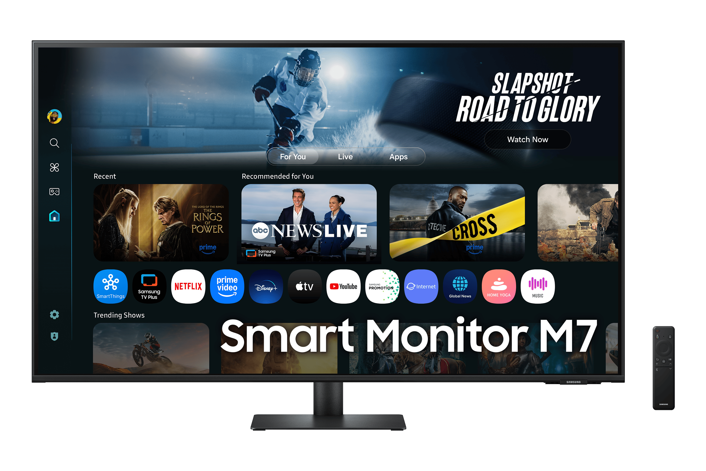 Samsung Vision AI M7 M70D 43" VA LED smart monitor fekete (USB-C: 65W; távvezérlő)