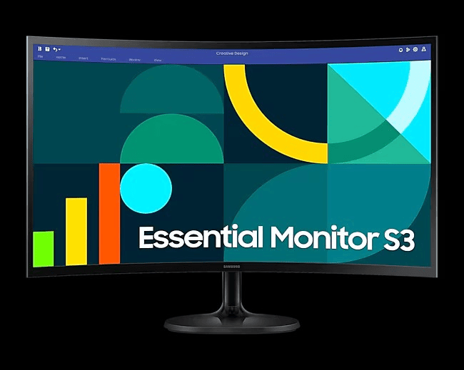 SAMSUNG Ívelt VA monitor 27" S36GD, 1920x1080, 16:9, 250cd/m2, 4ms, HDMI/VGA