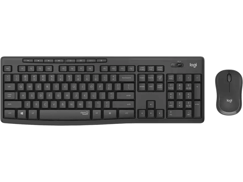 LOGITECH Billentyűzet + egér - MK295 Silent Vezeték Nélküli Combo Grafitszürke, HUN