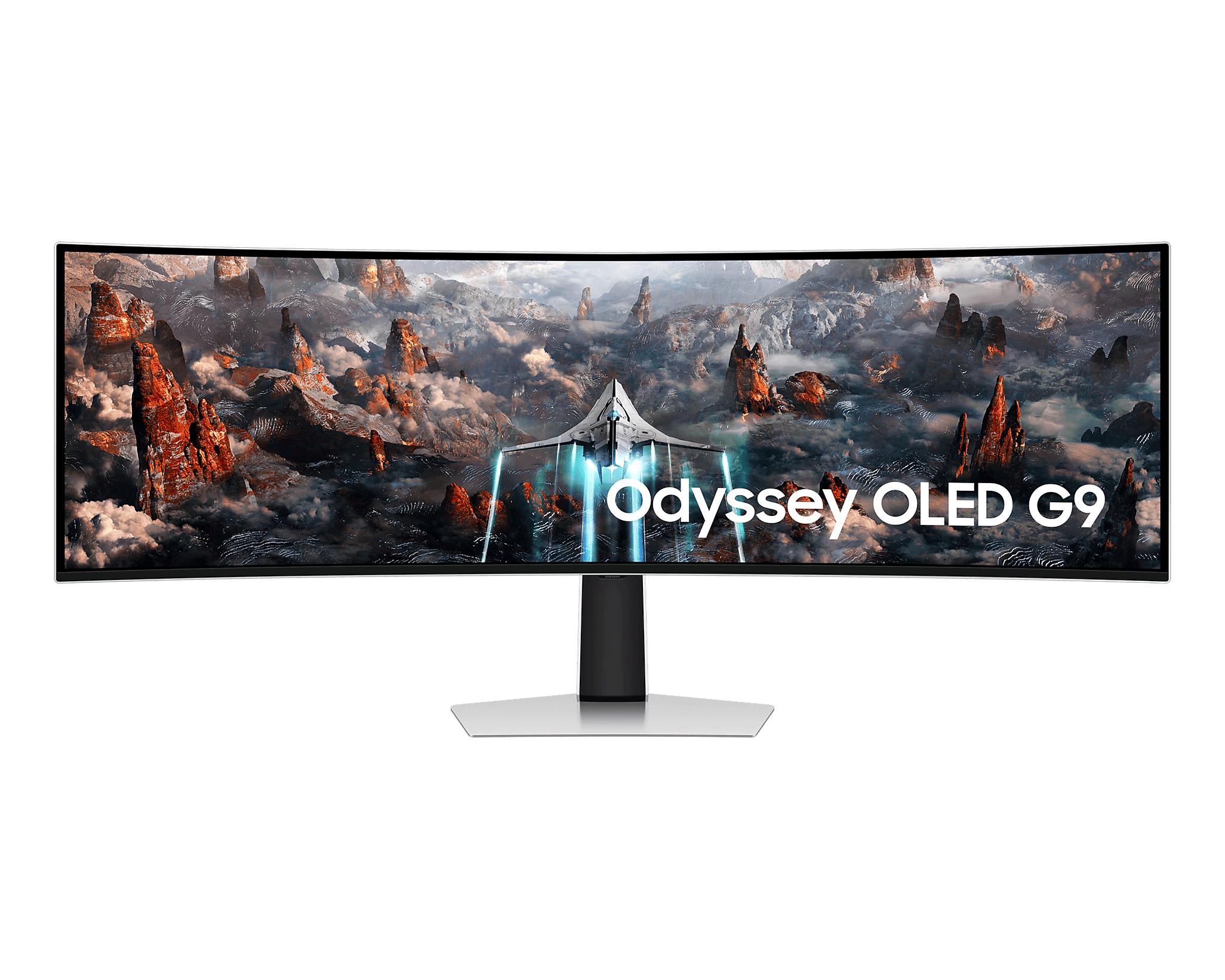 SAMSUNG Ívelt Gaming 240Hz OLED monitor 49" G93SD, 5120x1440, 32:9, 250cd/m2, 0.03ms, HDMI/MicroHDMI/DP