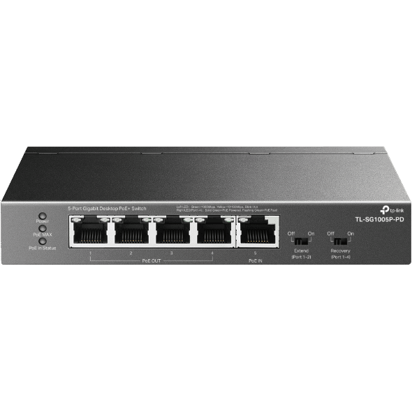 TP-LINK TL-SG1005P-PD 5-Port Gigabit Desktop PoE+ Switch