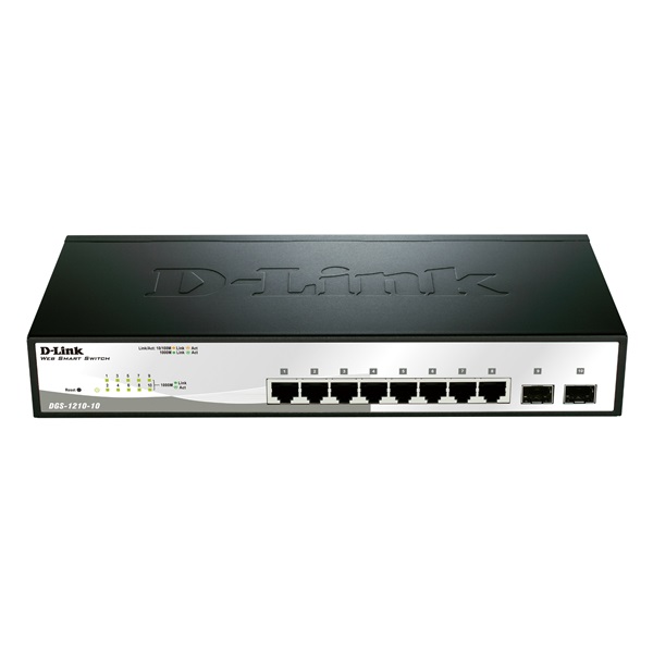 D-Link 10-Port Gigabit Smart Switch with 2 SFP ports
