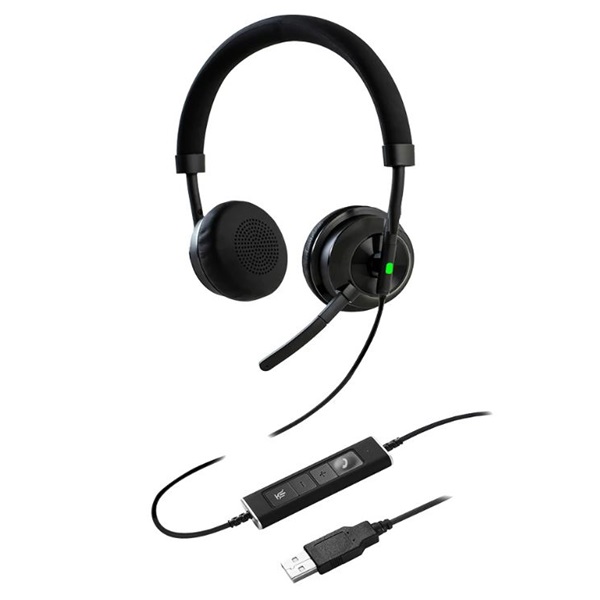 HAMECO Headset, stereo, USB, Call center Fejhallgató HS-8705DE-USB