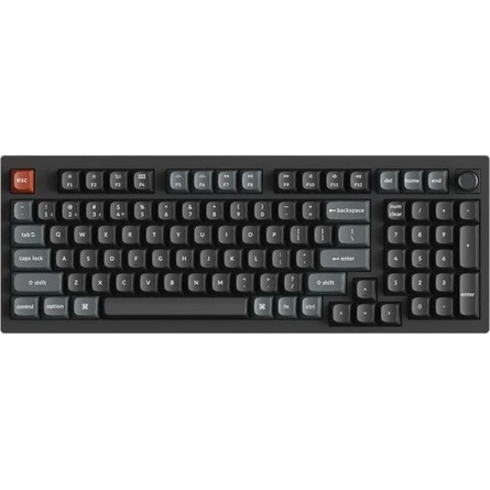 Keychron V5 Ultra 8K Bluetooth / vezeték nélküli magyar Silk POM Brown mechanikus billentyűzet fekete