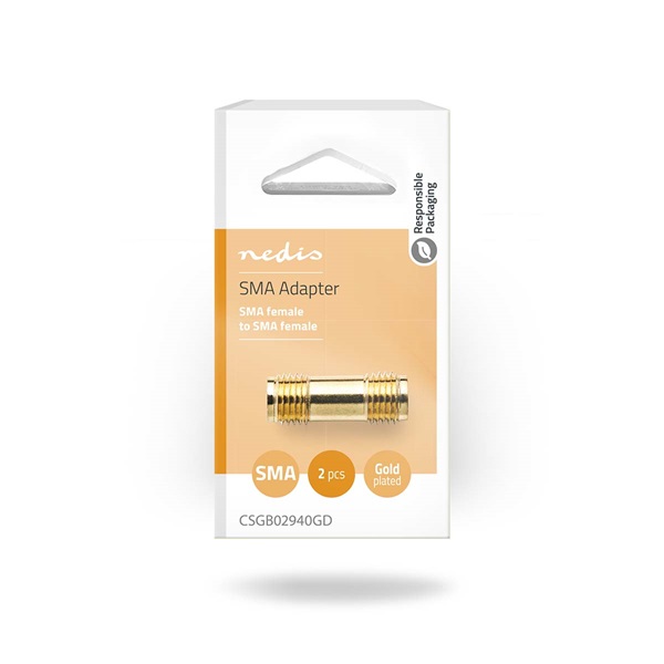 Nedis CSGB02940GD SMA toldó adapter, réz, aranyozott, 2db/csomag