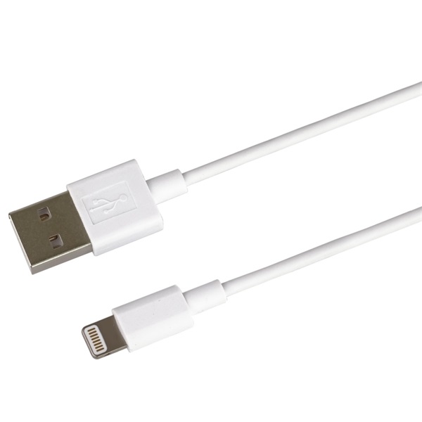 PREMIUMCORD Kábel USB 2.0, USB-A - Lightning, M/M, APPLE 8 pin, 2m, fehér