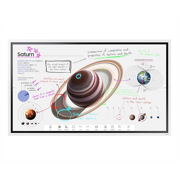 Samsung Flip Pro Chart WM55B 16/7 55" touchscreen VA LED smart interaktív tábla fehér 75Hz