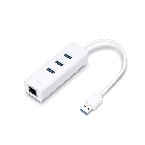 TP-LINK UE330 3.0 USB hub és gigabites ethernet átalakító 2 az 1-ben USB Adapter