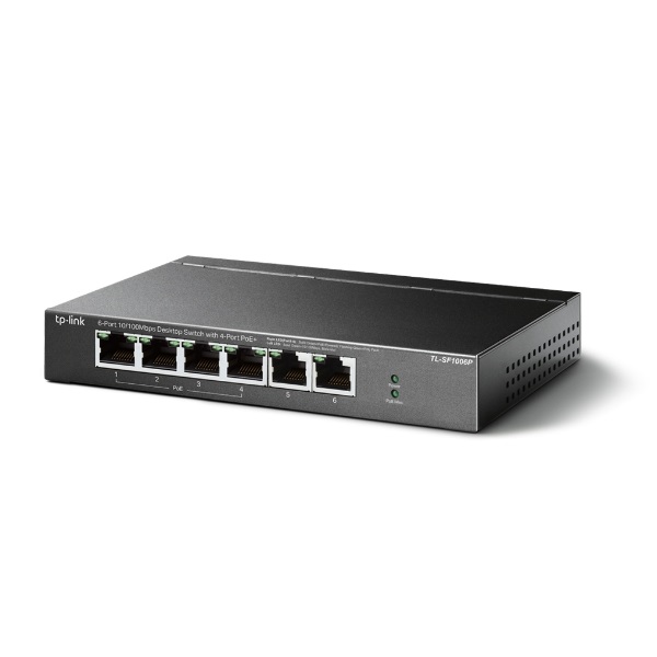 TP-LINK TL-SF1006P 6-Port 10/100Mbps Desktop PoE Switch with 4-Port PoE+