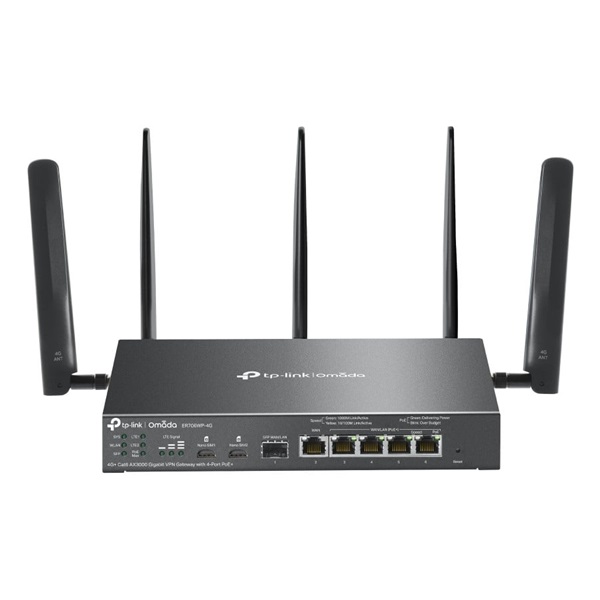 TP-LINK ER706WP-4G Omada 4G+ Cat6 AX3000 Gigabit VPN Gateway with 4-Port PoE+