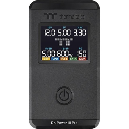 Thermaltake Dr. Power III Pro univerzális ATX tápegység teszter fekete LCD kijelzővel