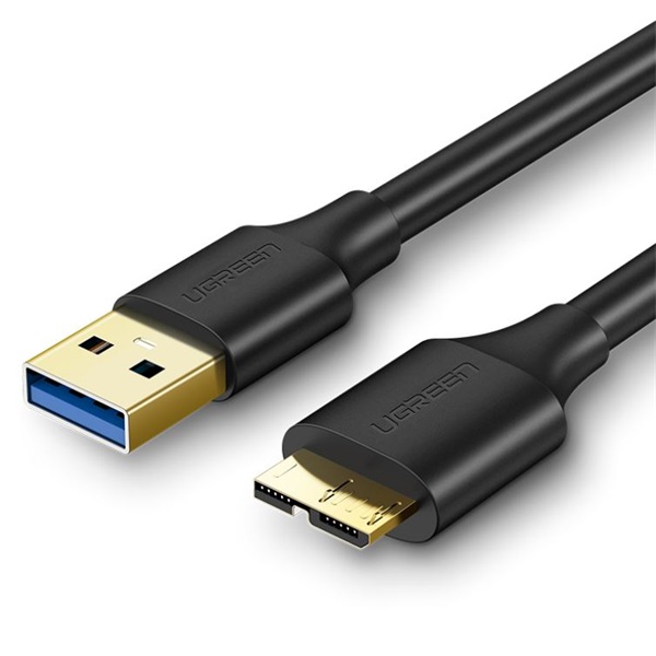 UGREEN Kábel USB 3.0 USB-A - Micro B USB 3.0, 5 Gbps, M/M, 2m, fekete