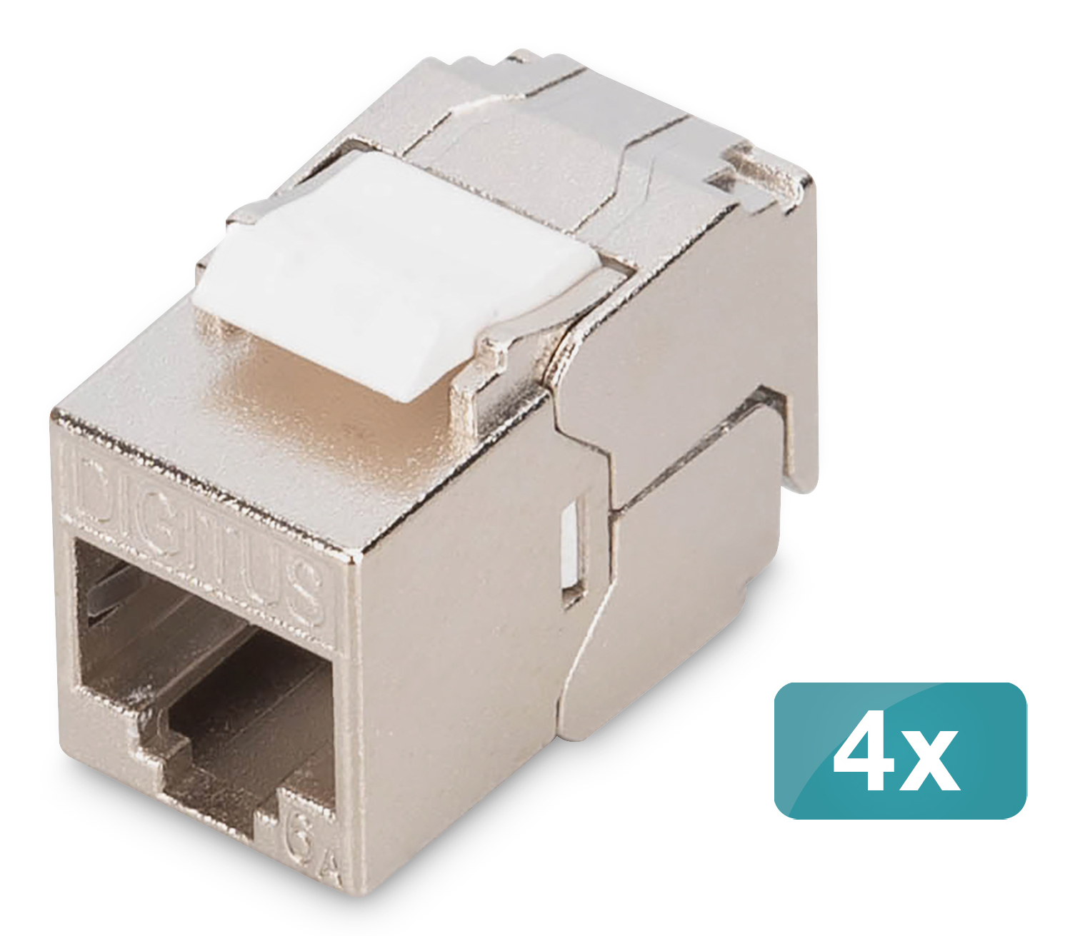 CAT 6A COMPACT KEYSTONEMODUL 4X SHIELDED TOOL-FREE CONNECTION