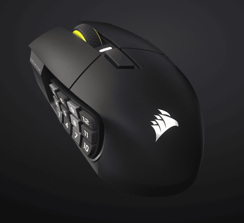 Corsair Scimitar Elite SE MMO optikai Bluetooth / vezeték nélküli gaming egér fekete (Gun Metal)