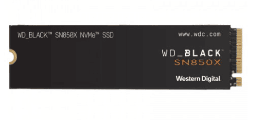 Western Digital 1TB M.2 2280 NVMe SN850X Without Heatsink Black