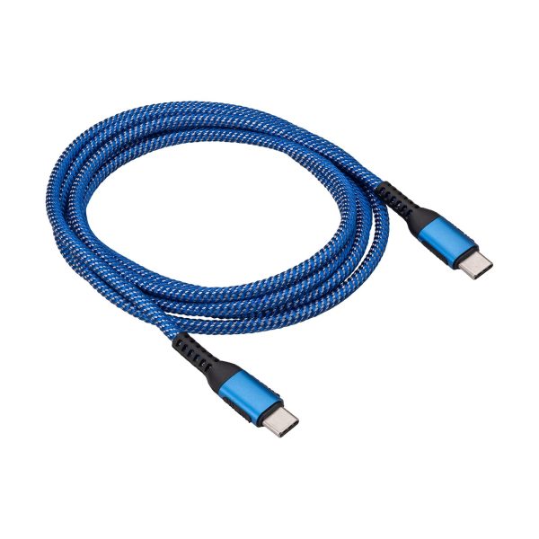 Akyga AK-USB-38 USB-C -> USB-C M/M adatkábel 1.8m kék 100W