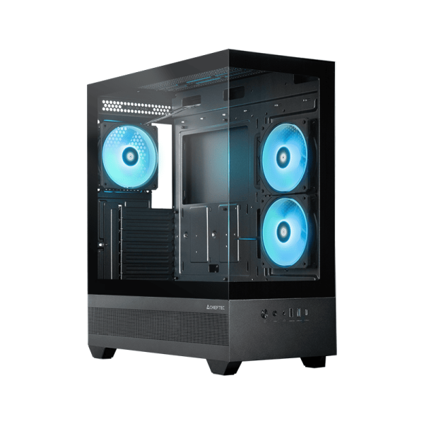 Chieftec VISTA táp nélküli ablakos Mid Tower számítógépház fekete