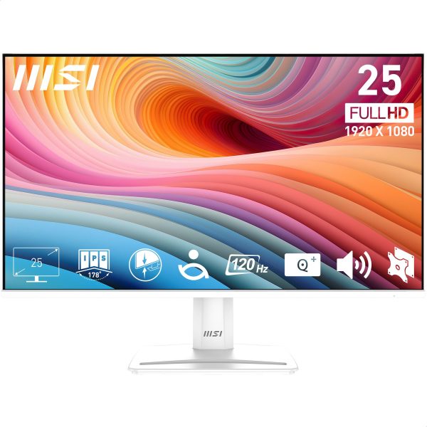 MSI PRO MP251W E2 – 24,5" Full HD IPS 120Hz fehér irodai monitor