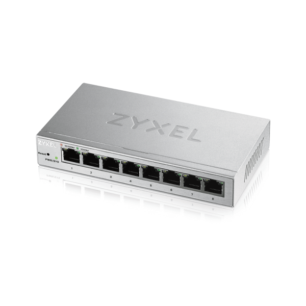 ZYXEL Switch 8x1000Mbps Fémházas Asztali, Web menedzselés, GS1200-8V3-EU0101F