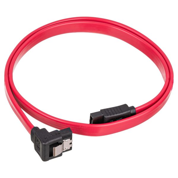Akyga AK-CA-51 SATA3 -> SATA3 F/F adatkábel 0.5m piros 90°