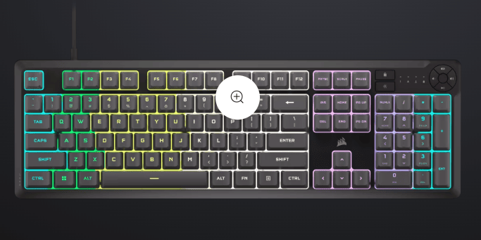 Corsair K55 Core USB cseppálló angol (US) gaming membrán billentyűzet szürke