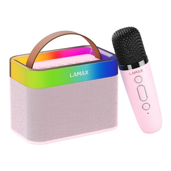 LAMAX KaraokeKid1 Pink 10W Gyerek karaoke szett vezeték nélküli mikrofonnal