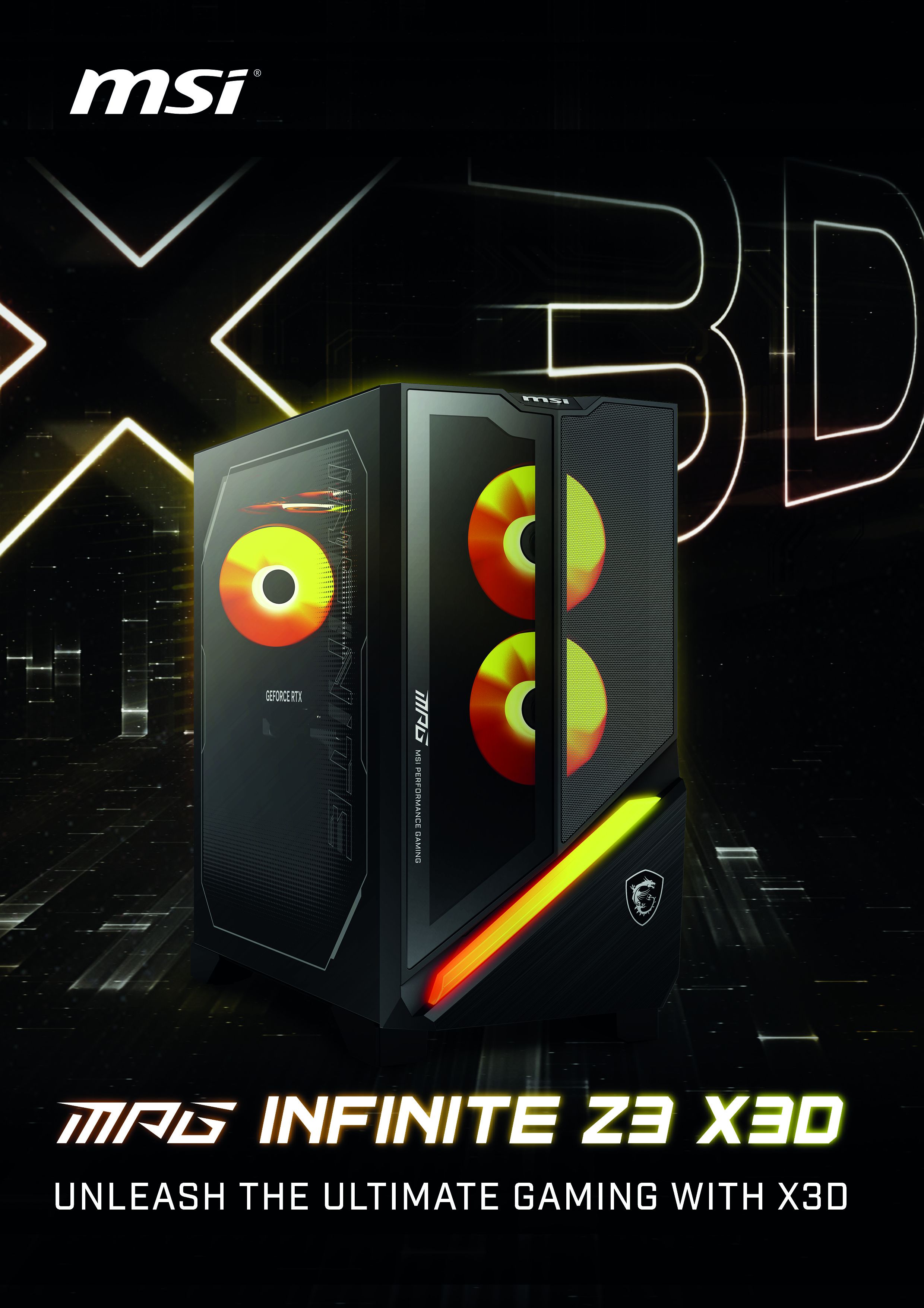 MSI MPG Infinite Z3 X3D Mid Tower desktop számítógép